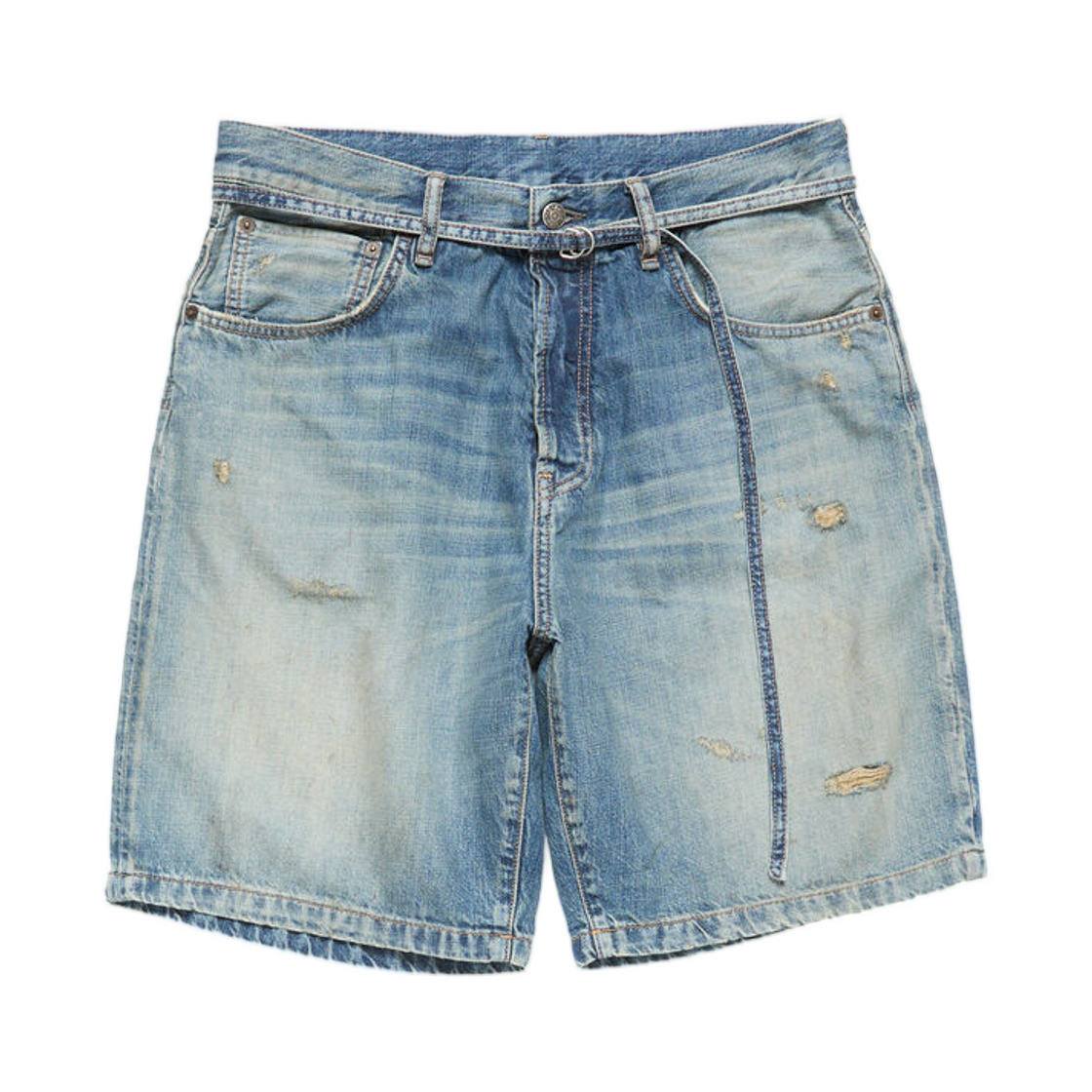 아크네 스튜디오 데님 쇼츠 루즈 핏 미드 블루(Acne Studios Denim Shorts Loose Fit Mid Blue) - 1