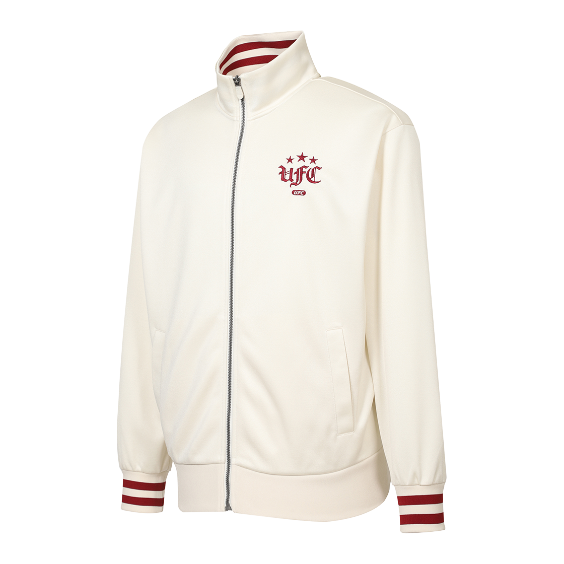 유에프씨 스포츠 어센틱 릴렉스핏 트랙 자켓 화이트 U2TTX2304WH(UFC SPORT Authentic Relaxed Fit Track Jacket White) - 2