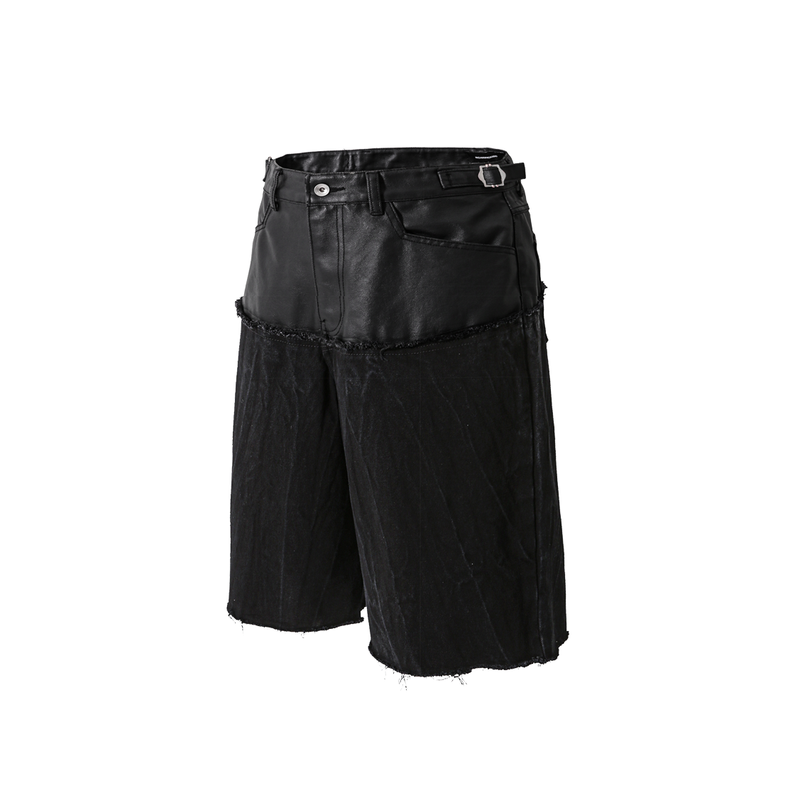 로어링라드 레이어드 카본 버뮤다 데님 팬츠 블랙(ROARINGRAD Layered Carbon Bermuda Denim Pants Black)