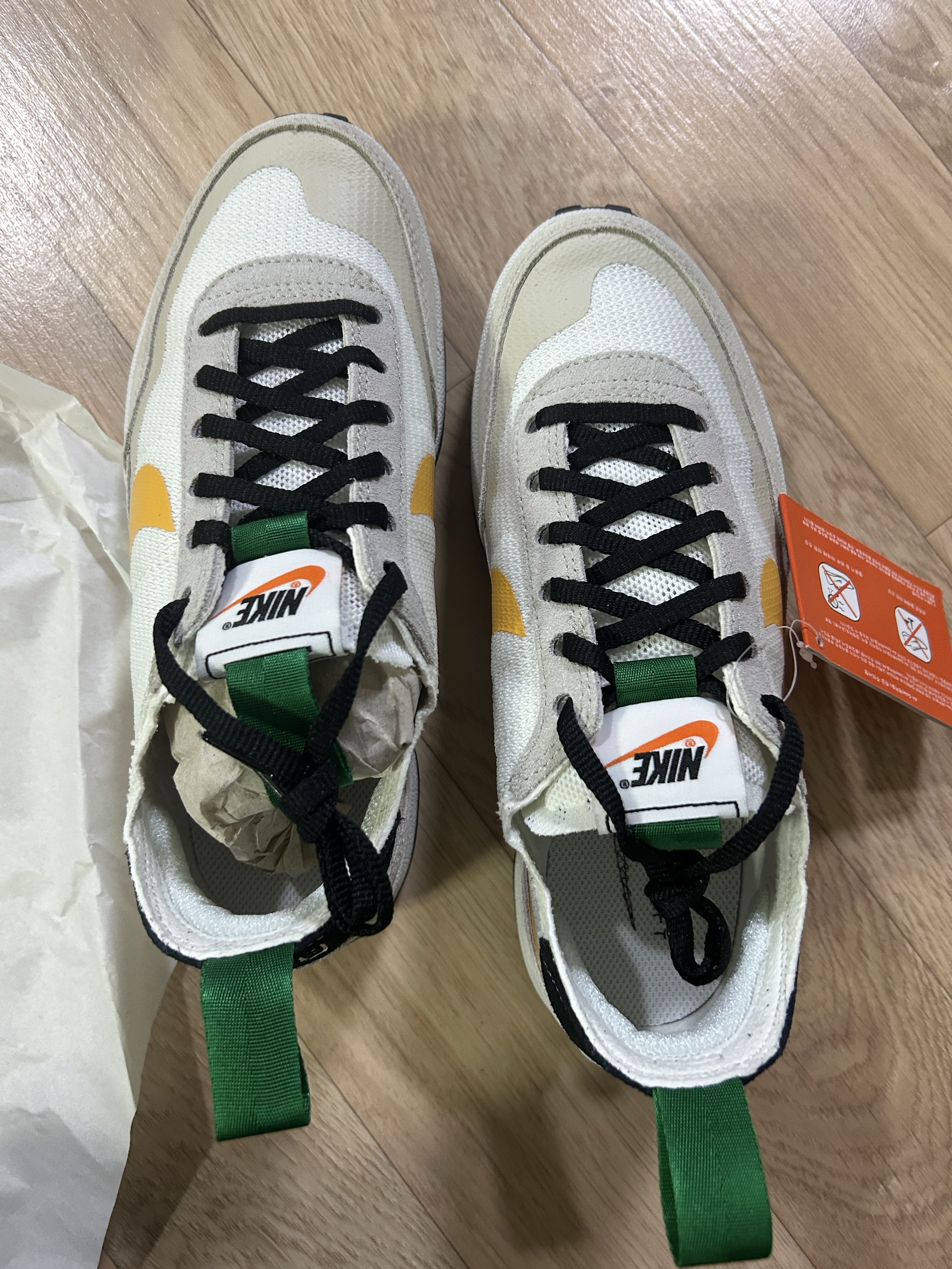 Nike x Tom Sachs General Purpose Shoe Pine Green University Gold 착용 스타일