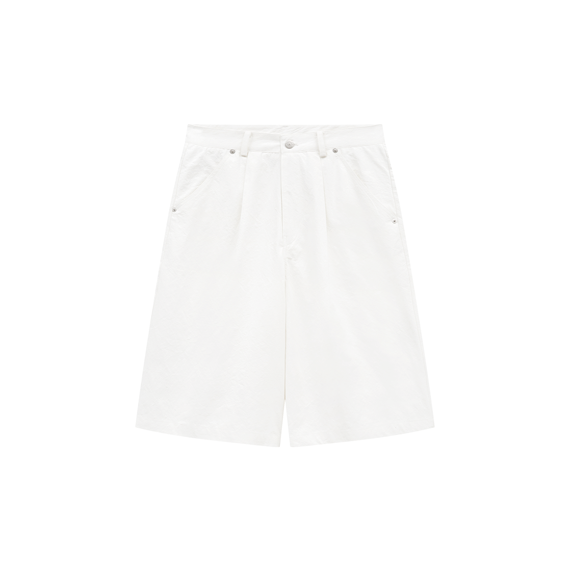 마가린핑거스 리벳 믹스 버뮤다 팬츠 화이트(Margarin Fingers Rivet Mixed Bermuda Pants White) - 1