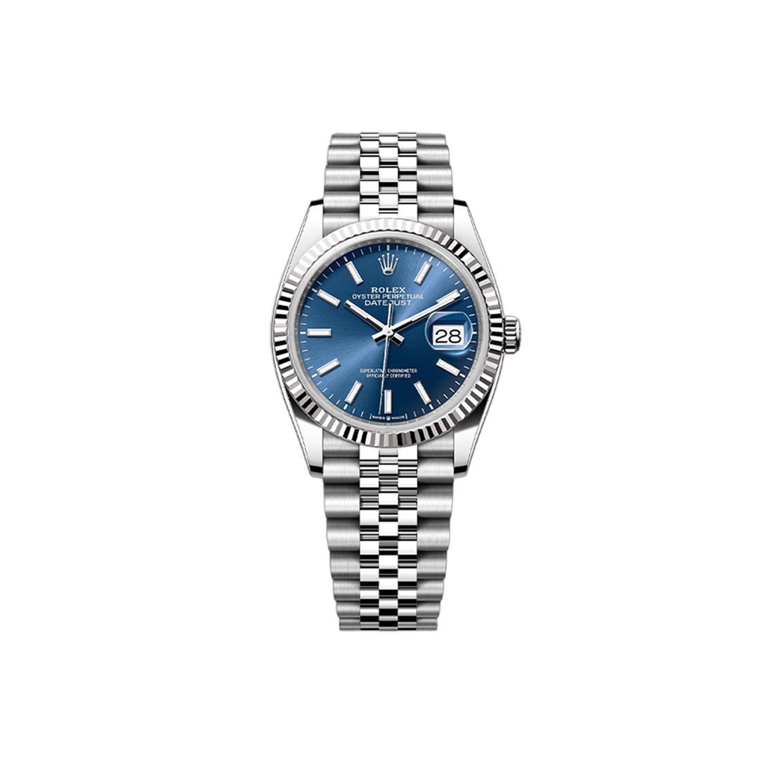 ITM5RCO2PTJ8 Rolex Datejust 126234 Blue Bar Jubilee No. 7798