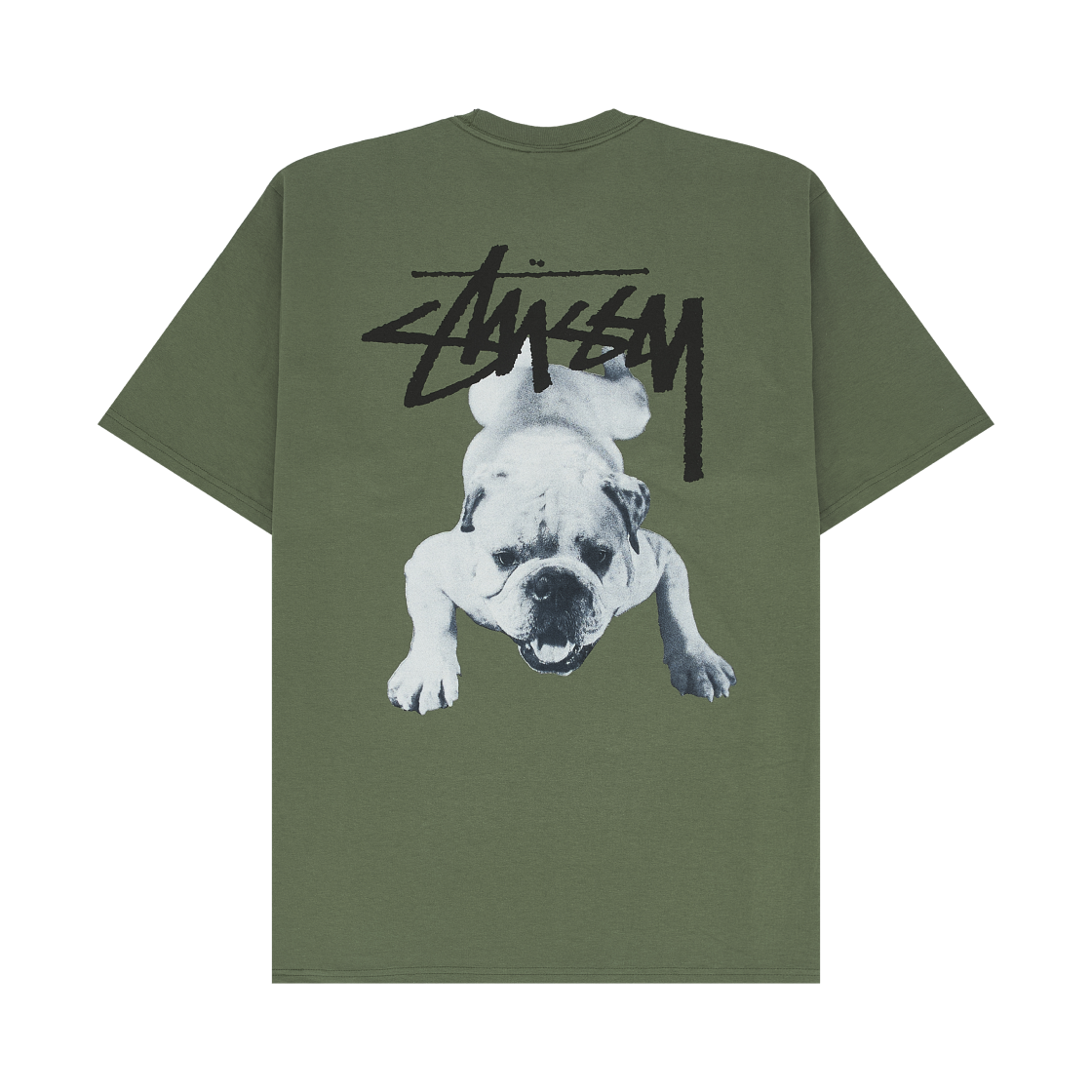 스투시 스탁 도그 티셔츠 올리브(Stussy Stock Dog T-Shirt Olive)
