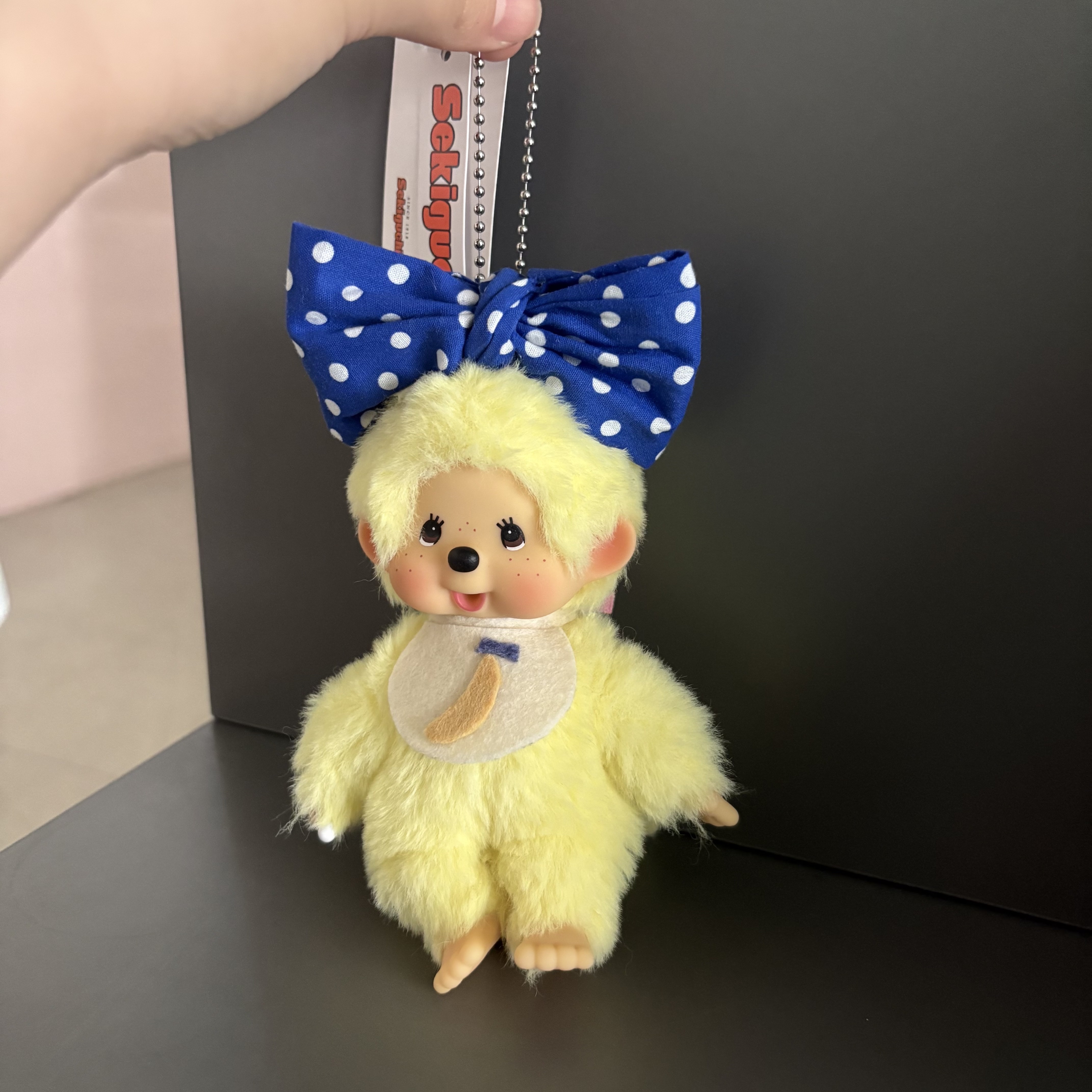 Monchhichi Colors Key Chain Yellow 착용 스타일 - 1