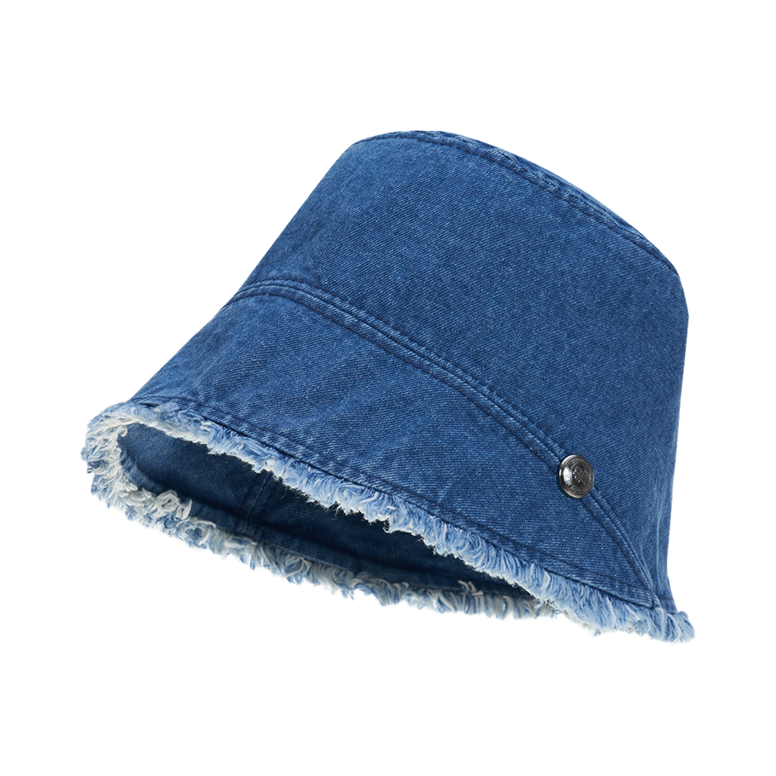 올인컴플리트 프레이드 햄 문 버킷햇 중청(Allincomplete Frayed Hem Moon Bucket Hat Blue Denim)