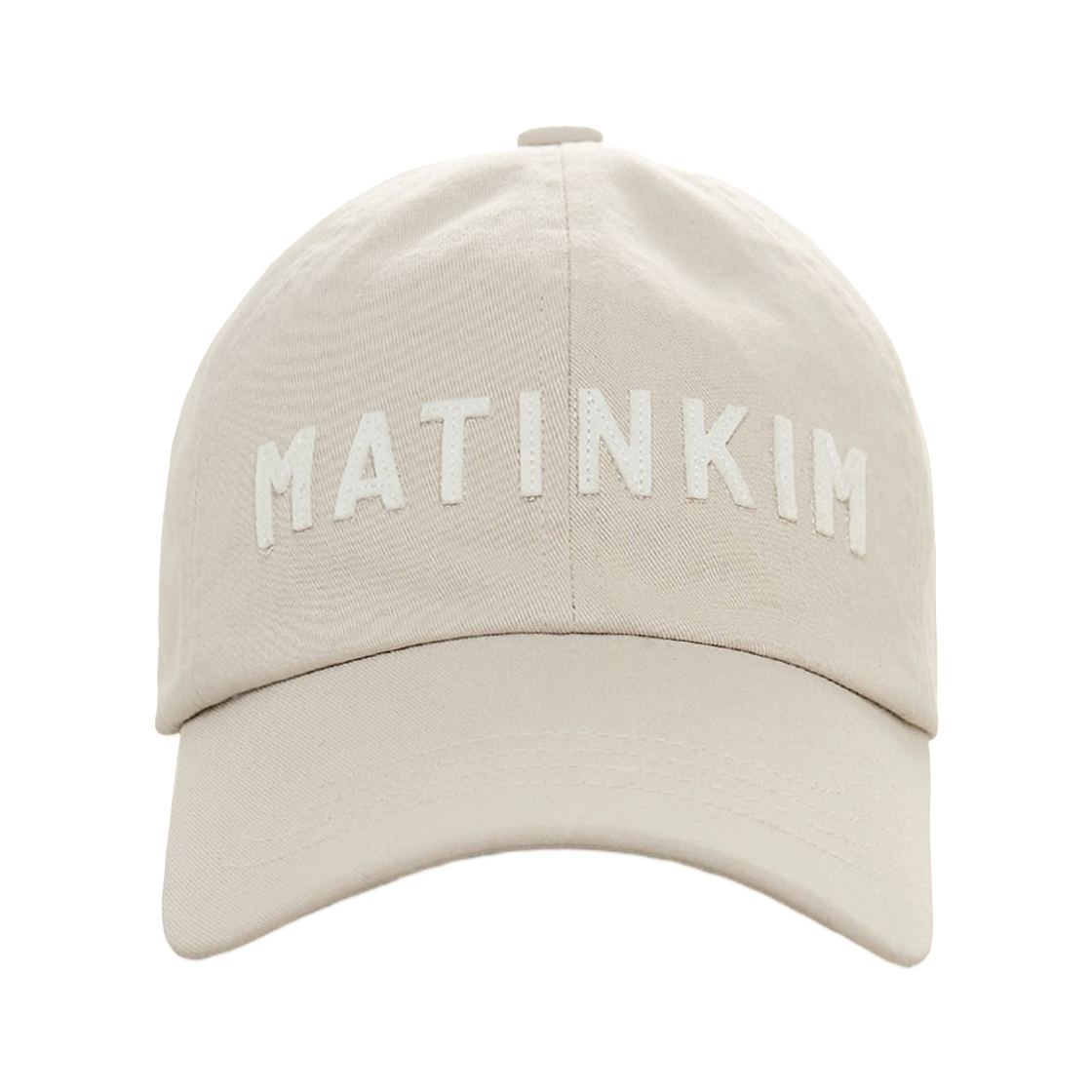 MK2634HT011MLG Matin Kim Applique Felt Logo Ball Cap In Light Grey