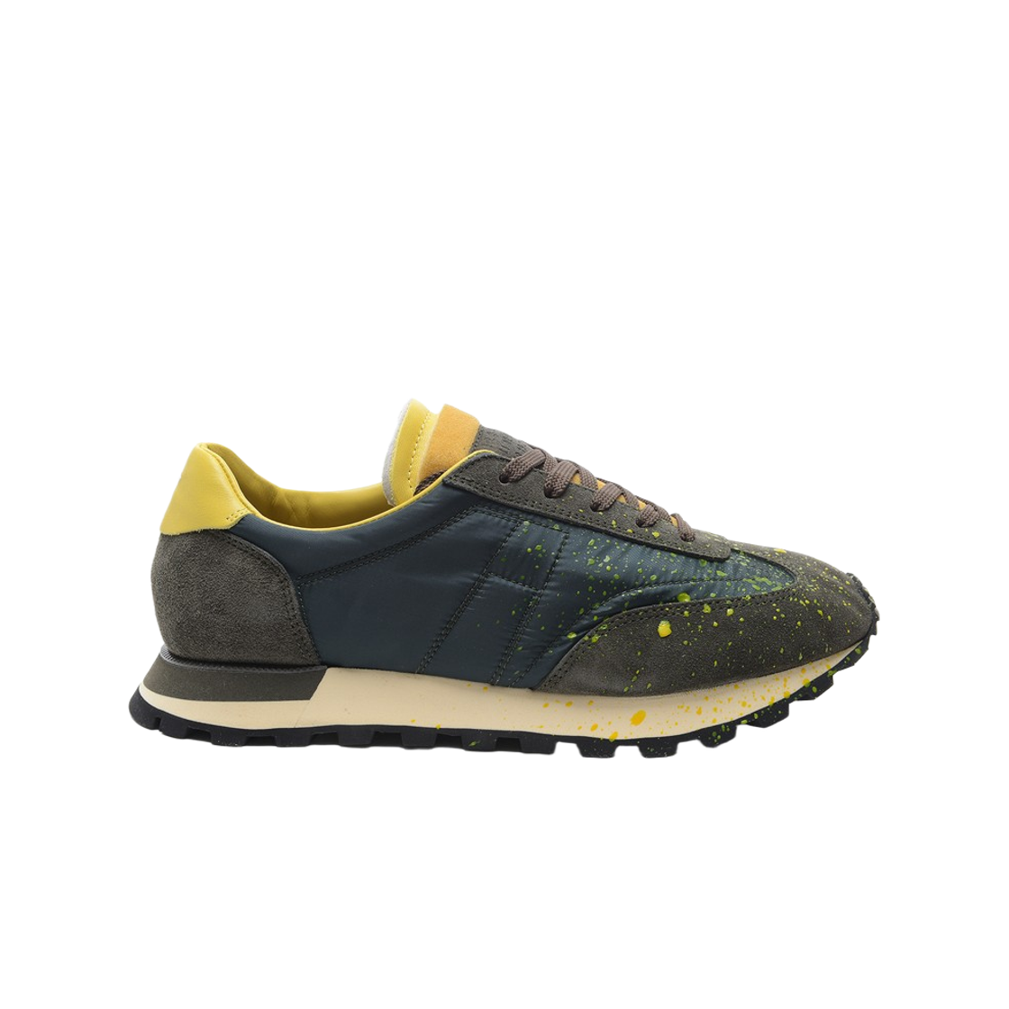 S57WS0283P3137H7922 Maison Margiela Replica Paint Runners Dark Green Multi