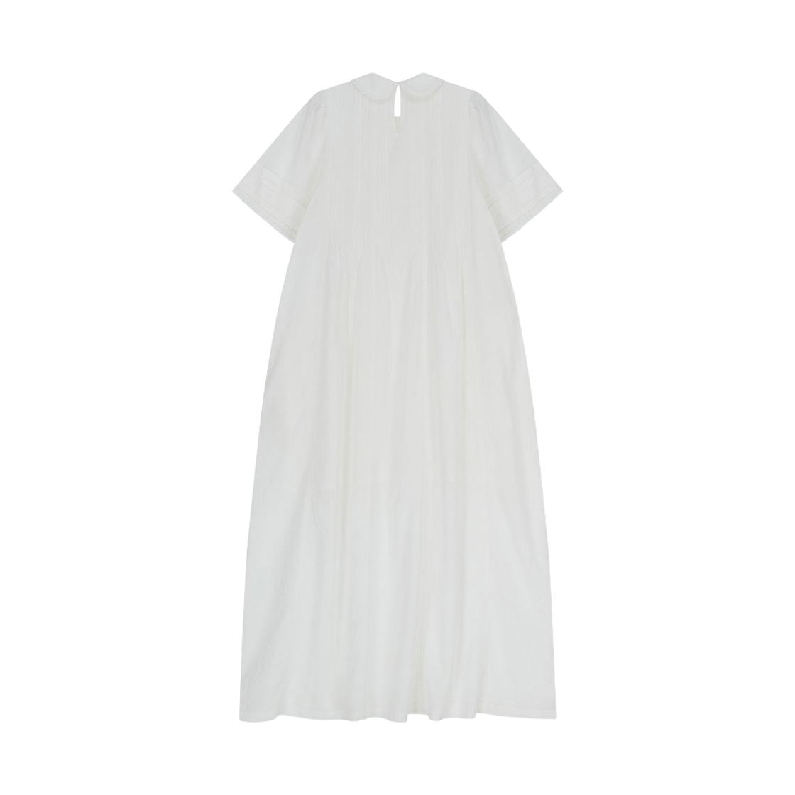 비자비 핀턱 앤 엠브로이더드 레이스 트림 코튼 드레스 화이트(VIS A VIS Pintuck And Embroidered Lace Trim Cotton Dress White) - 2