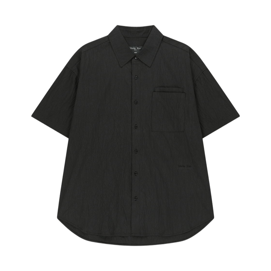 MK2634SH504HCH Matin Kim Small Logo Over Fit Shirt In Charcoal