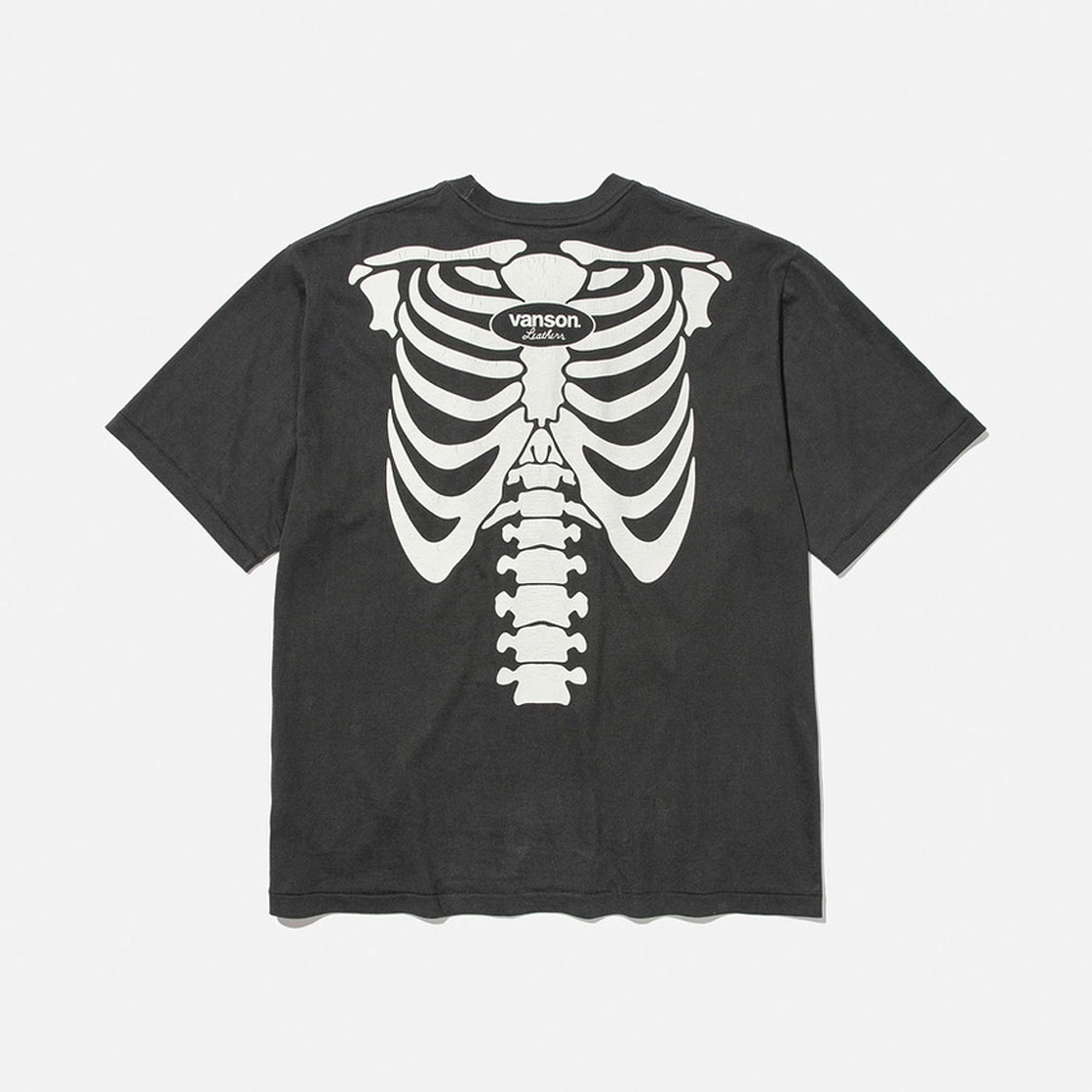 벤슨 레더 스켈레톤 스타일 본 티셔츠 / 피그먼트(Vanson Leathers Skeleton Style Bone T-Shirt / Pigment) - 2