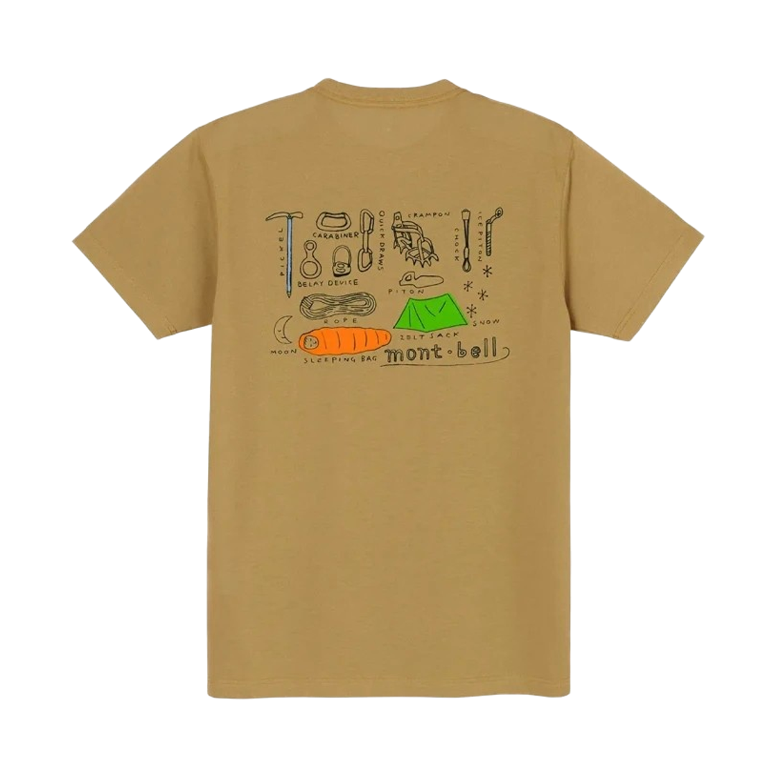몽벨 위크론 마운틴 기어 티셔츠 탄(Montbell Wickron Mountain Gear T-Shirt Tan) - 1