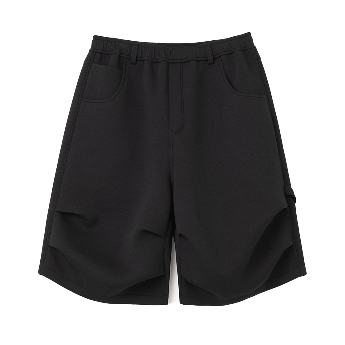 밀로 아카이브 아치 드롭 스웻 하프 팬츠 블랙