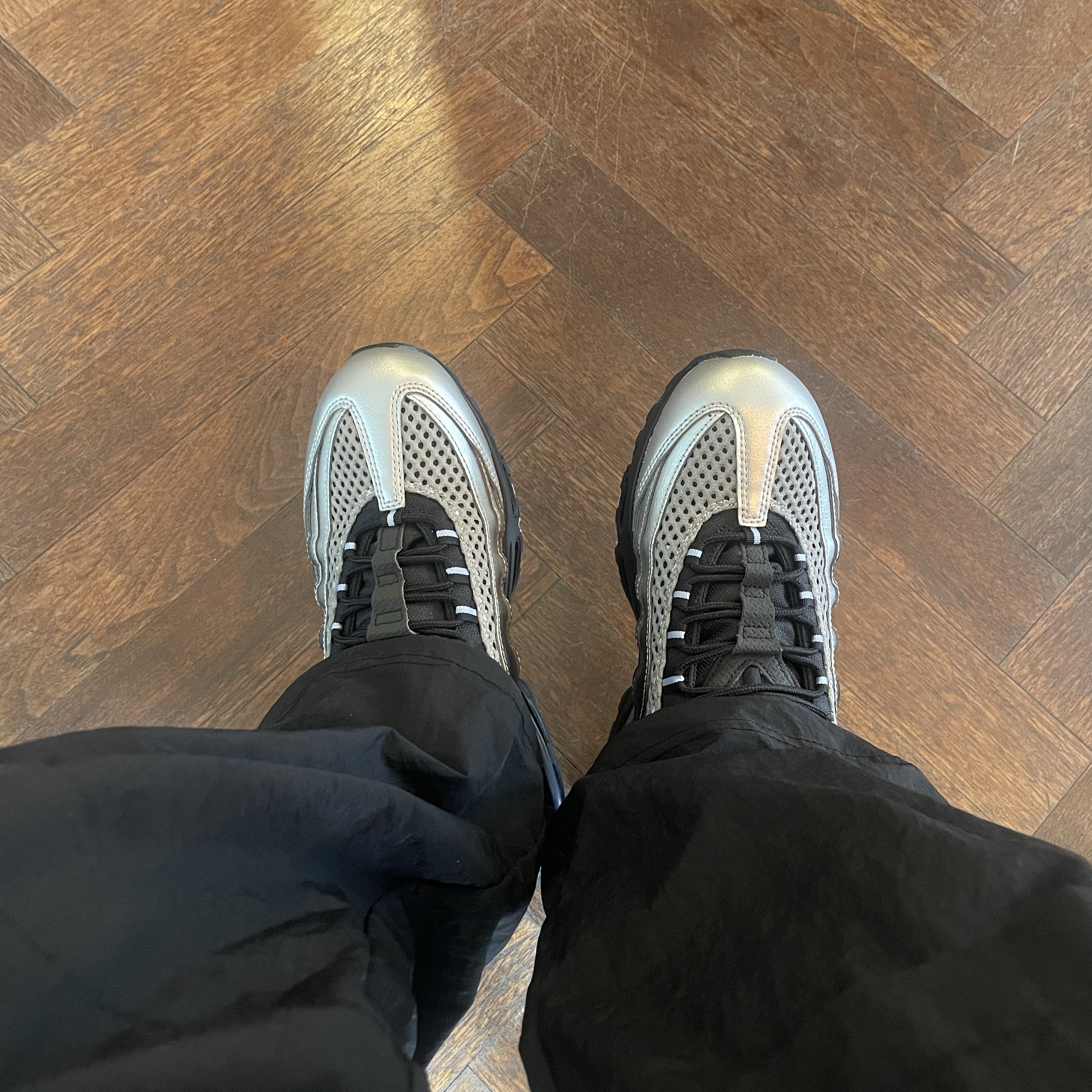 Nike x Palace Air Max 95 Metallic Silver Aluminum, Nike ACG Storm-Fit ADV Cascade Rains Full Zip Jacket Black - Asia 착용 스타일 - 1