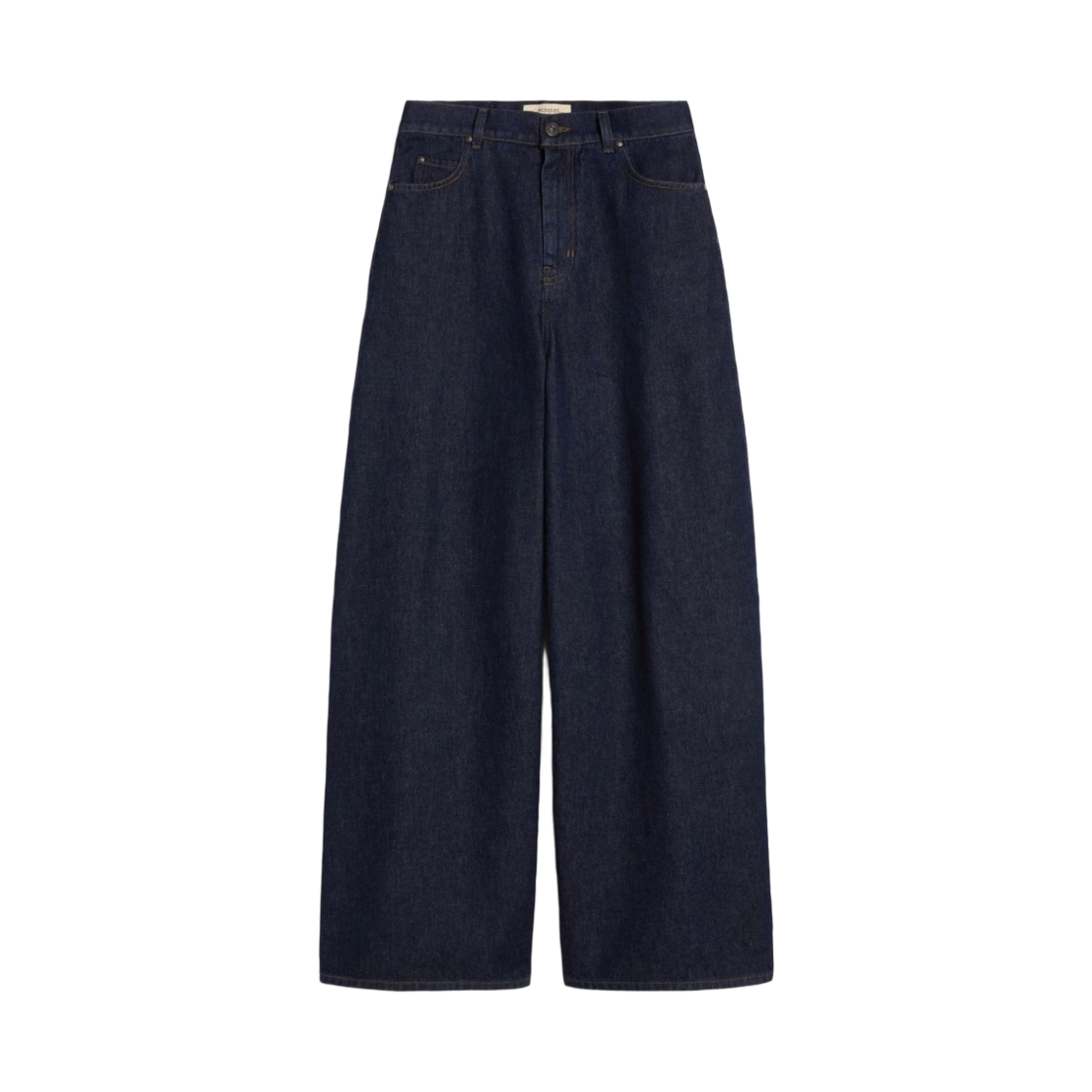 (W) 위켄드 막스마라 타벨라 코튼 데님 와이드 레그 진 네이비((W) Weekend Max Mara Tabella Cotton Denim Wide Leg Jeans Navy) - 1
