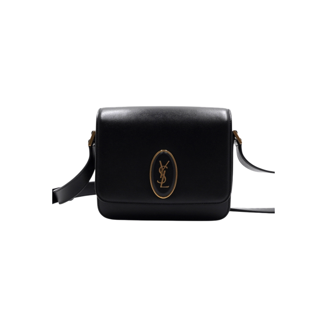 IT9FVM3DSFDK Saint Laurent Black Smooth LE 61 Medium Saddle Shoulder Bag Crossbody