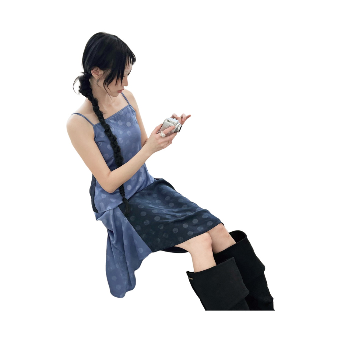키코지 도트 더블 스커트(kikozy Dot Double Skirt) - 3