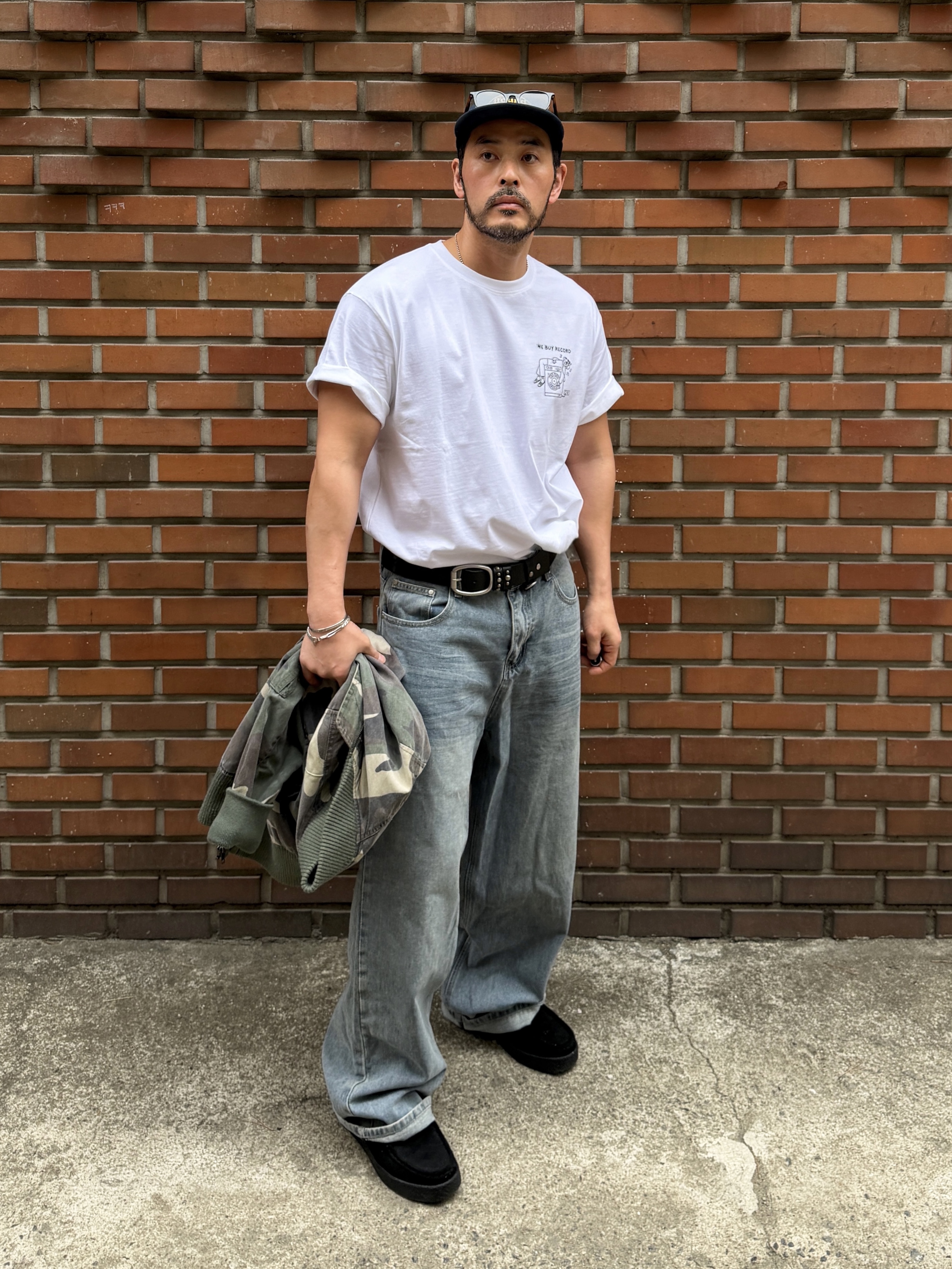 Vacant Archive Ruta Steel Standard Belt Black 착용 스타일 - 1