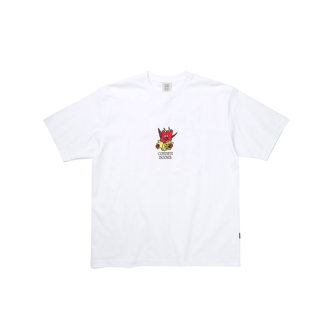 예스아이씨 코너 이블 티셔츠 화이트(YESEYESEE Corner Evil Tee White)
