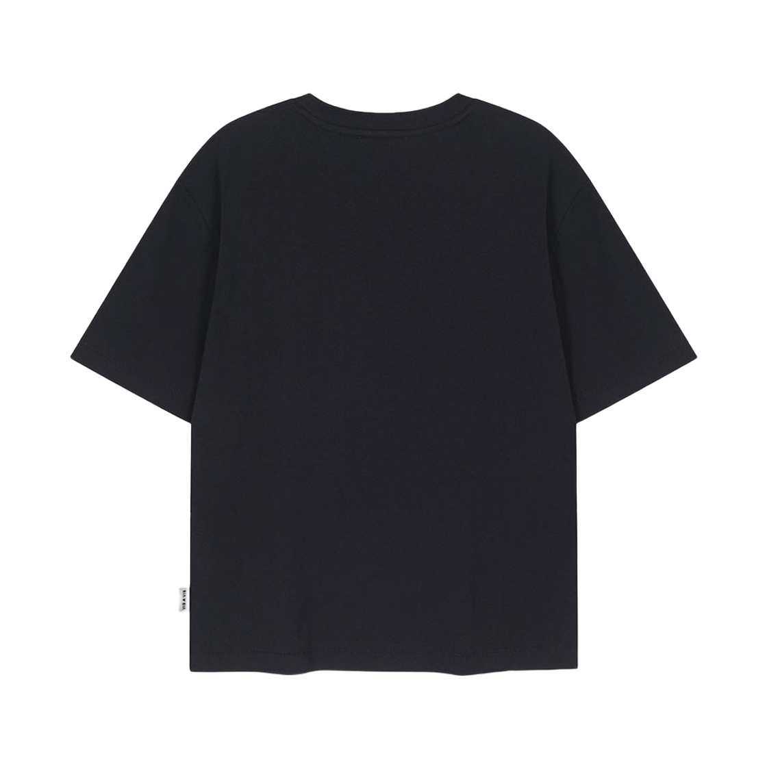 비자비 하프 슬리브드 티셔츠 인 코튼 더블 저지 거즈 블랙(VIS A VIS Half Sleeved Tee Shirt In Cotton Double Jersey Gause Black) - 2