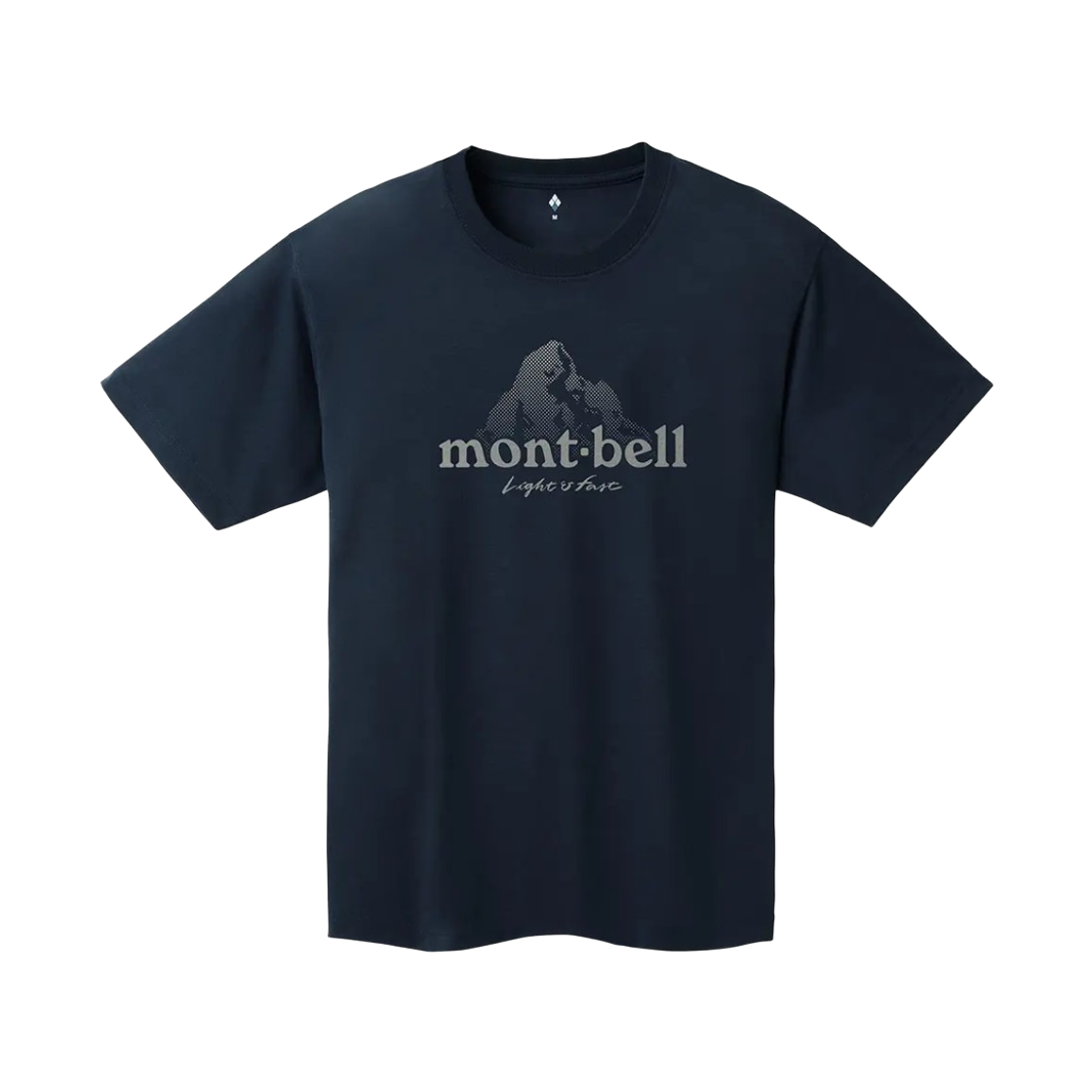1114733 Montbell Wickron Dot Logo T-Shirt Navy