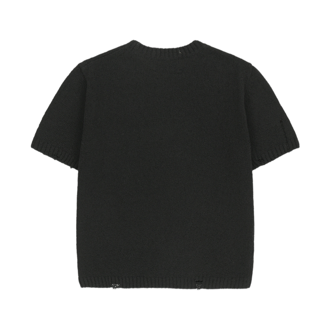 (W) 마뗑킴 하프 슬리브 로고 풀오버 블랙((W) Matin Kim Half Sleeve Logo Pullover In Black) - 2
