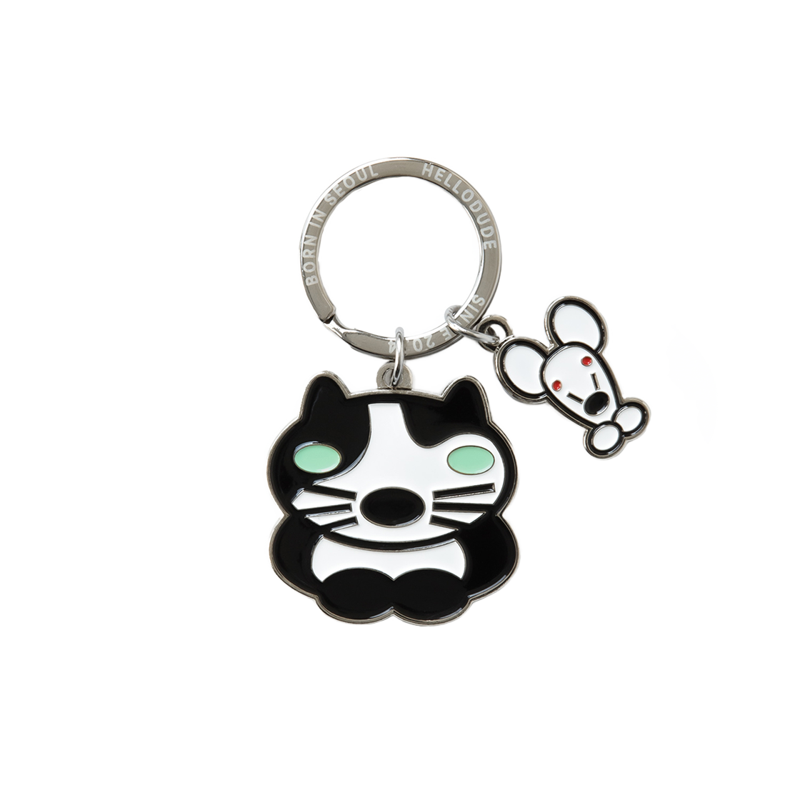 헬로듀드 메탈 키링 캣&마우스 2(Hellodude Metal Keyring Cat & Mouse 2)