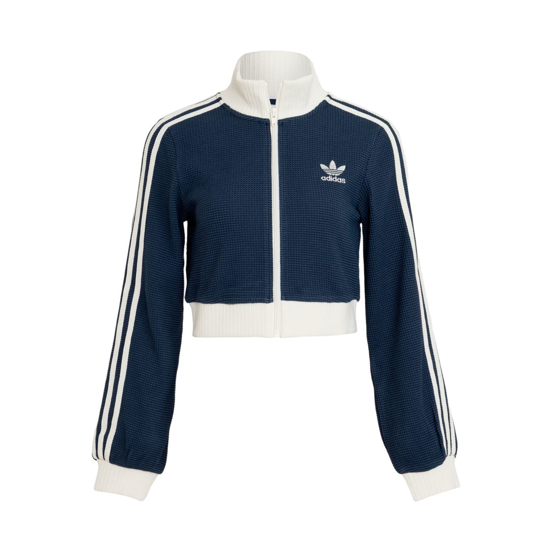 KC2646 (W) Adidas Cropped Track Top Night Indigo Off White - KR Sizing