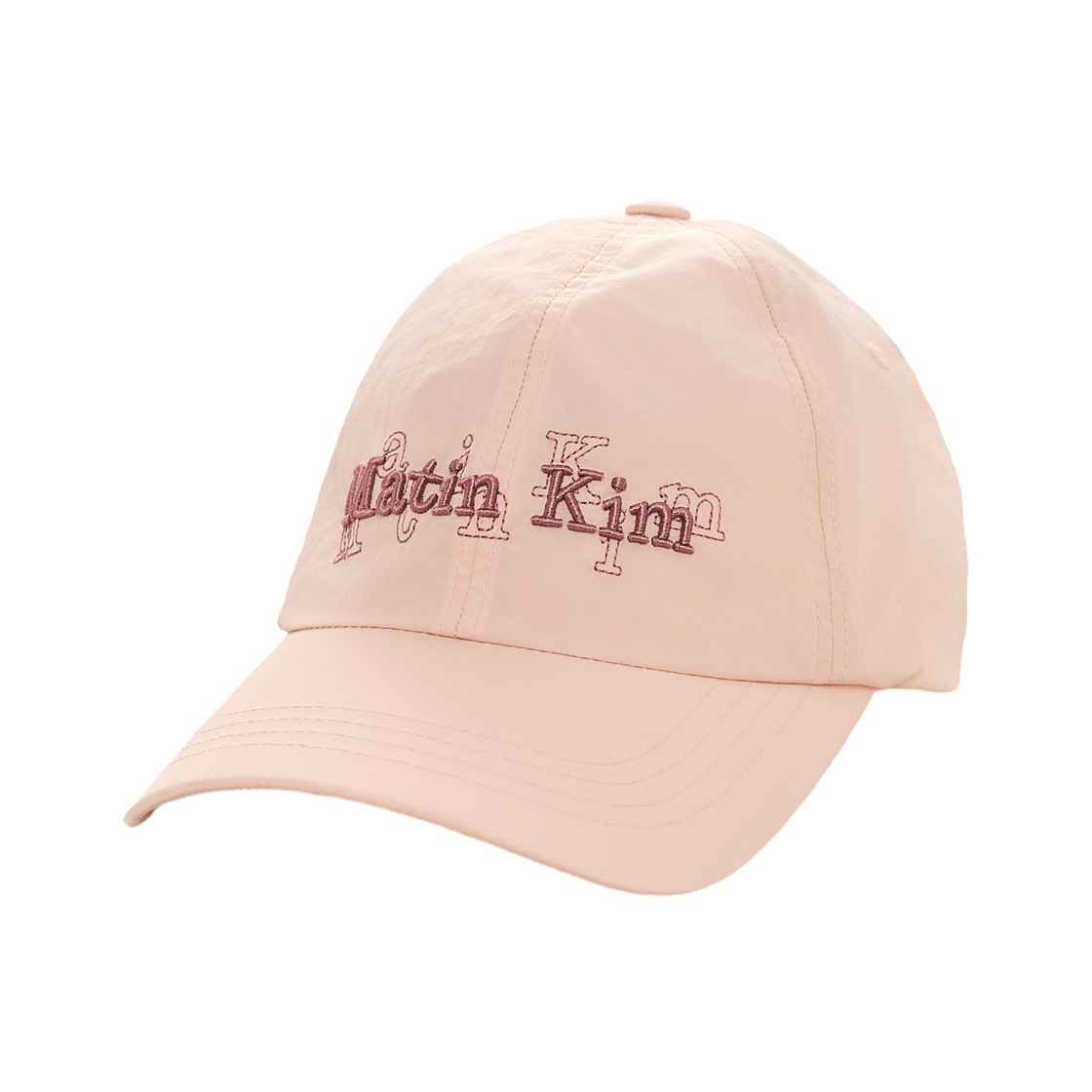 마뗑킴 오버레이 로고 볼캡 핑크(Matin Kim Overlay Logo Ball Cap In Pink) - 2
