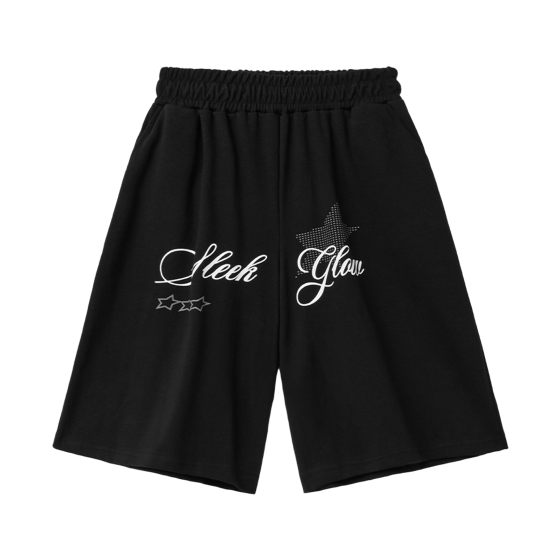 슬릭글로우 스타 버뮤다 스웨트 팬츠 블랙(SLEEKGLOW Star Bermuda Sweat Pants Black)