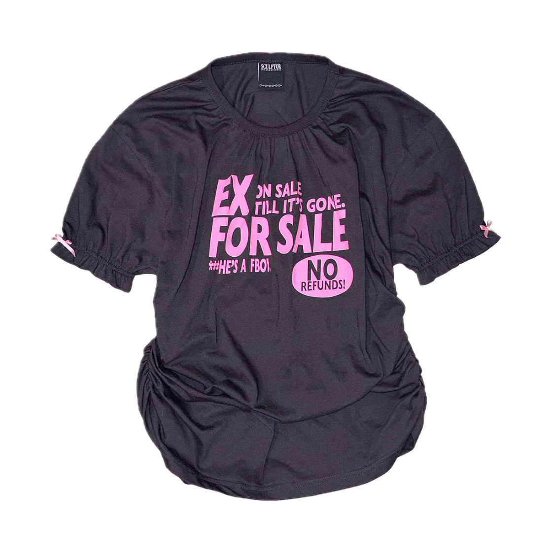 스컬프터 개러지 셔링 티 차콜(Sculptor Garage Shirring Tee Charcoal)