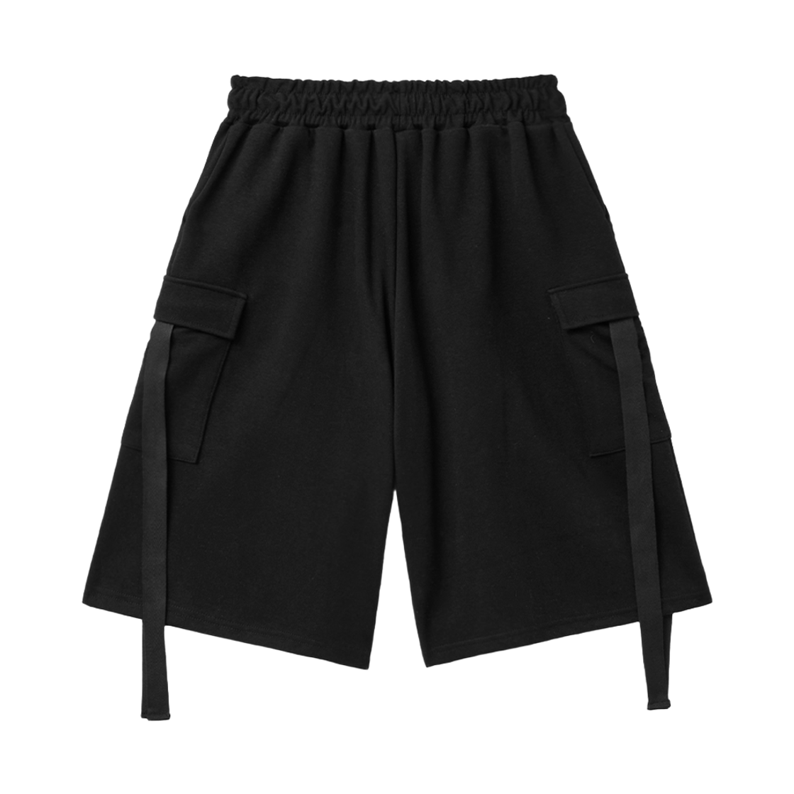 슬릭글로우 카고 스트랩 버뮤다 스웨트 팬츠 블랙(SLEEKGLOW Cargo Strap Bermuda Sweat Pants Black) - 2