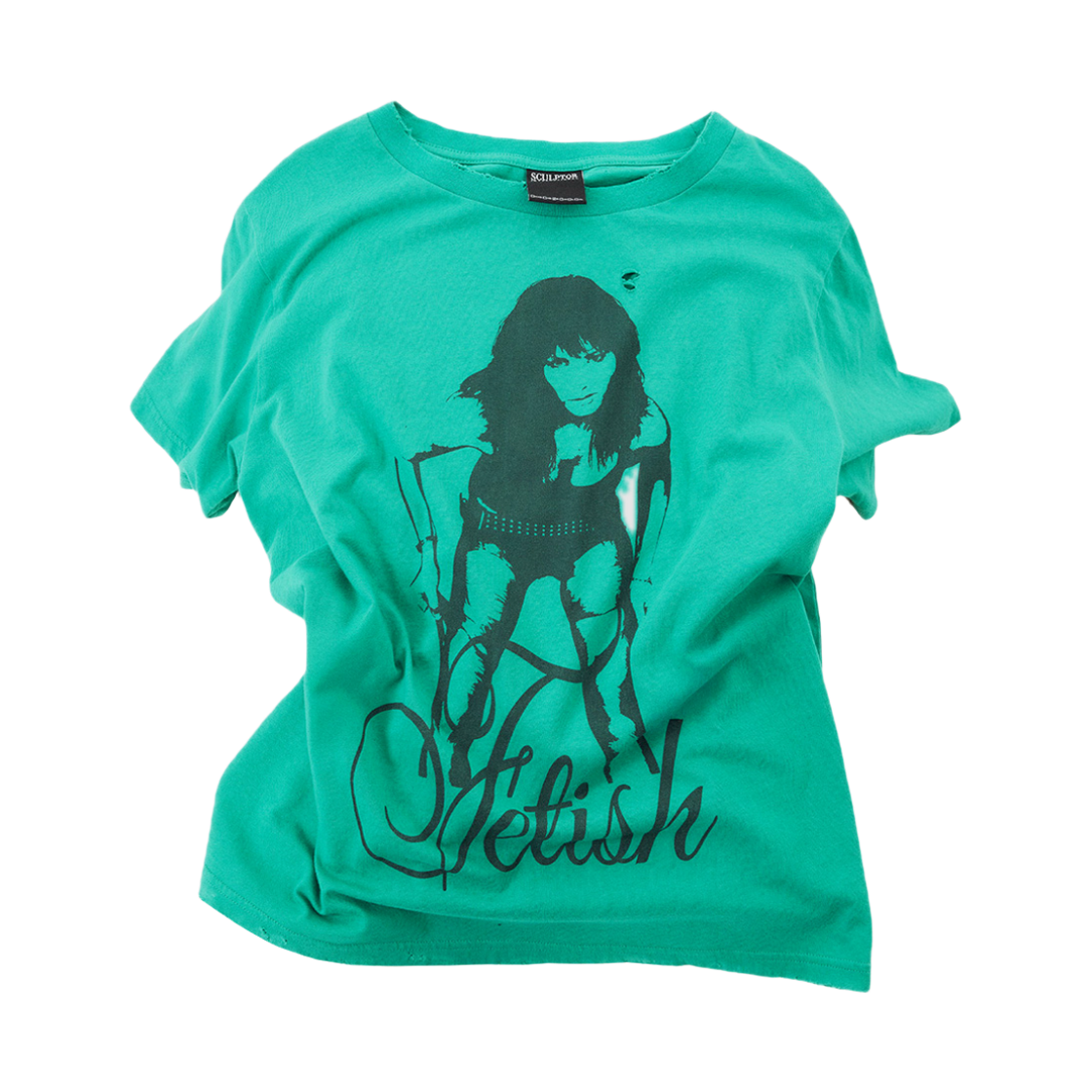 스컬프터 디스트레스드 뮤즈 티 터콰이즈