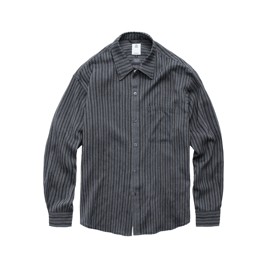 폴리테루 루즈드 스트라이프 셔츠 차콜(Polyteru Loosed Striped Shirts Charcoal) - 1