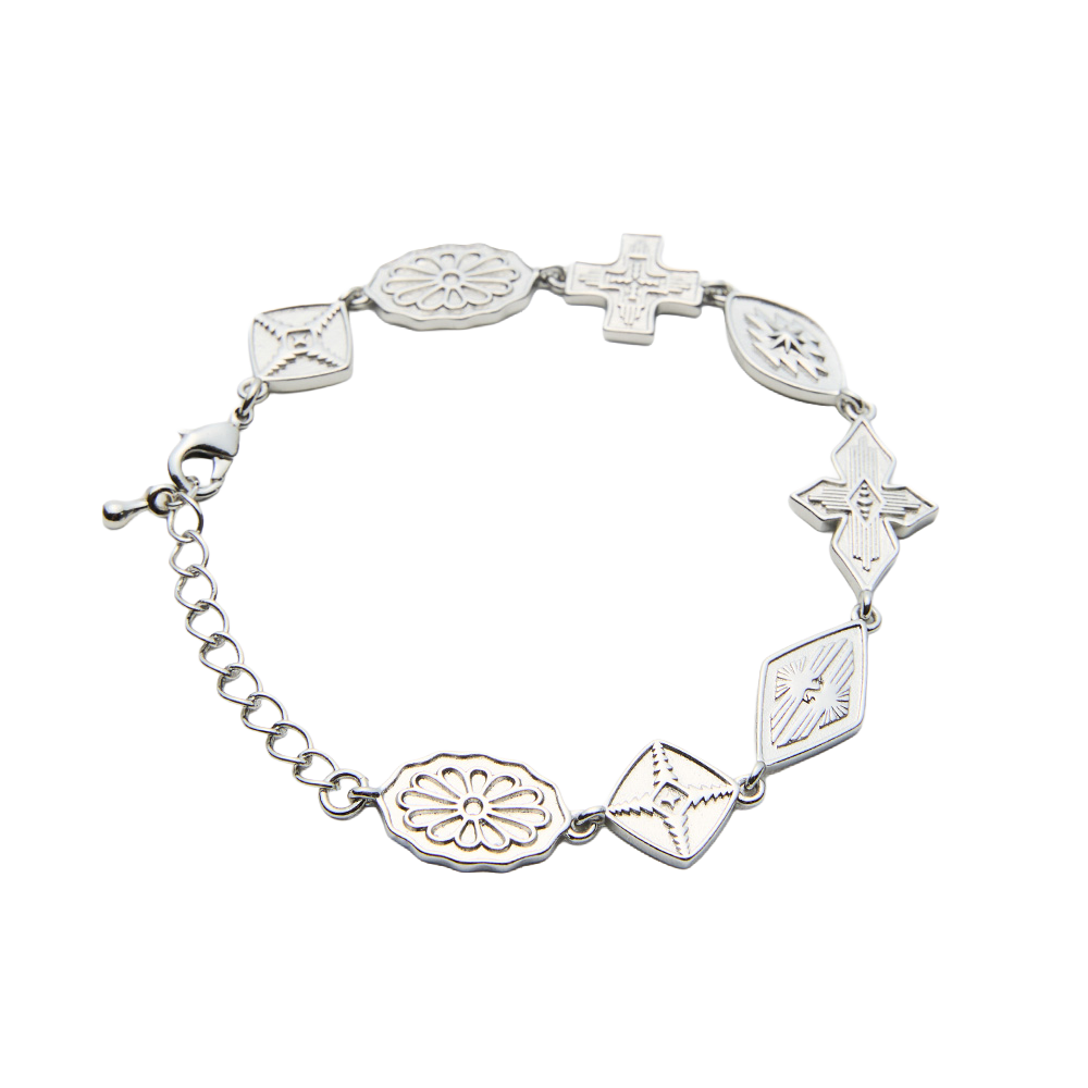 오가프 믹스 심볼 브레이슬릿 실버(OGARP Mix Symbol Bracelet Silver)