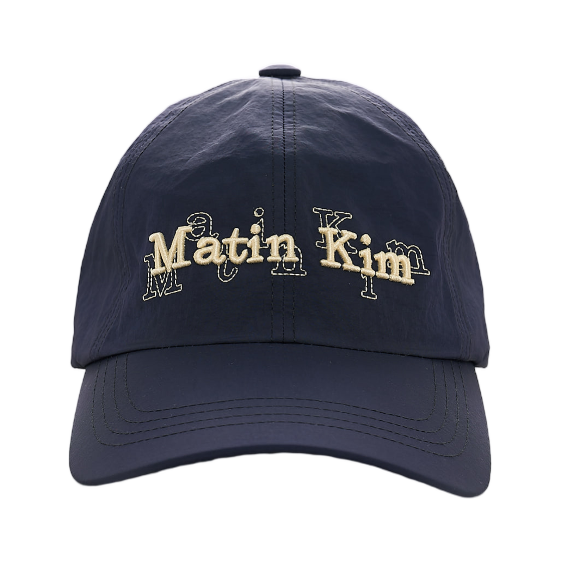 MK2634HT009MNA Matin Kim Overlay Logo Ball Cap In Navy