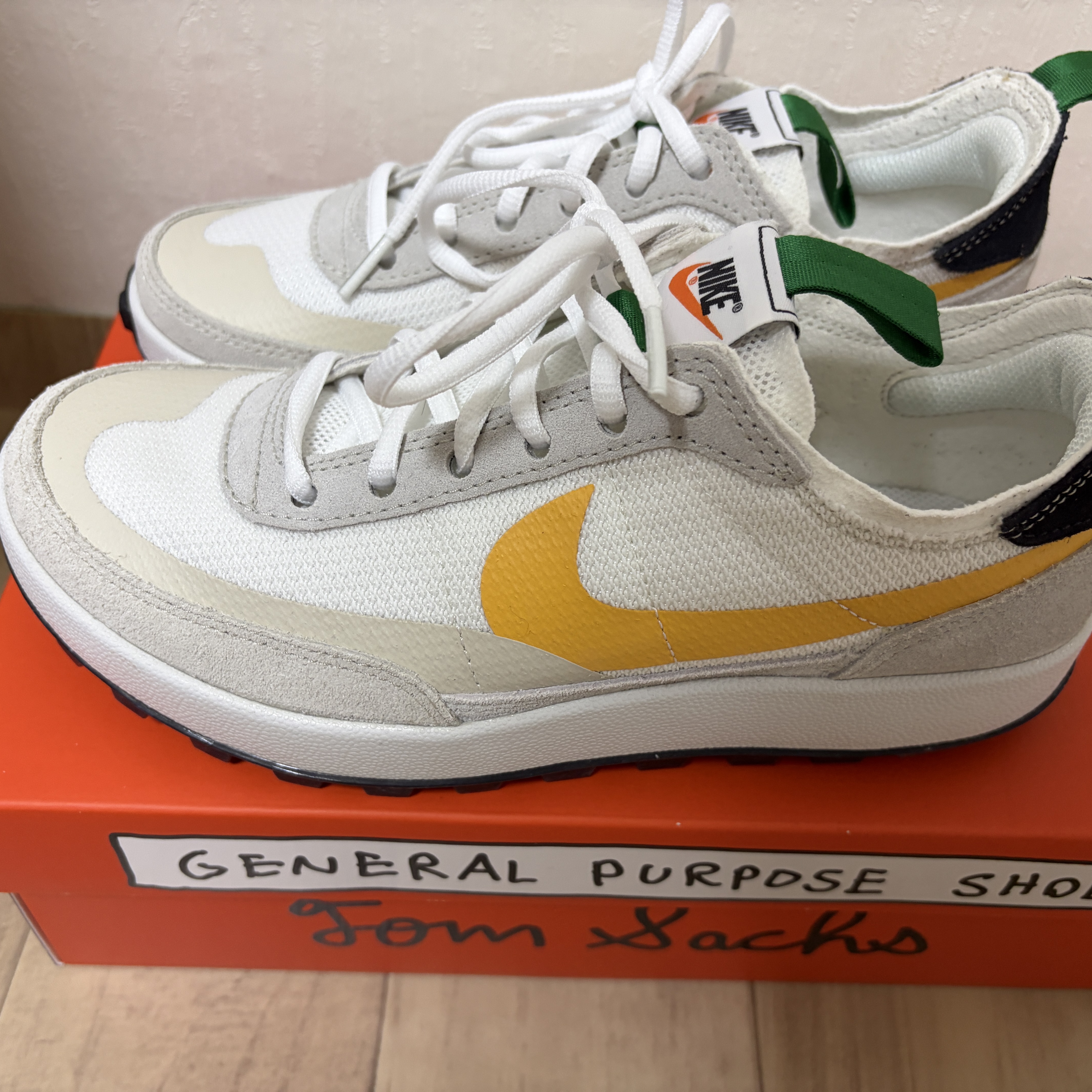 Nike x Tom Sachs General Purpose Shoe Pine Green University Gold 착용 스타일 - 2
