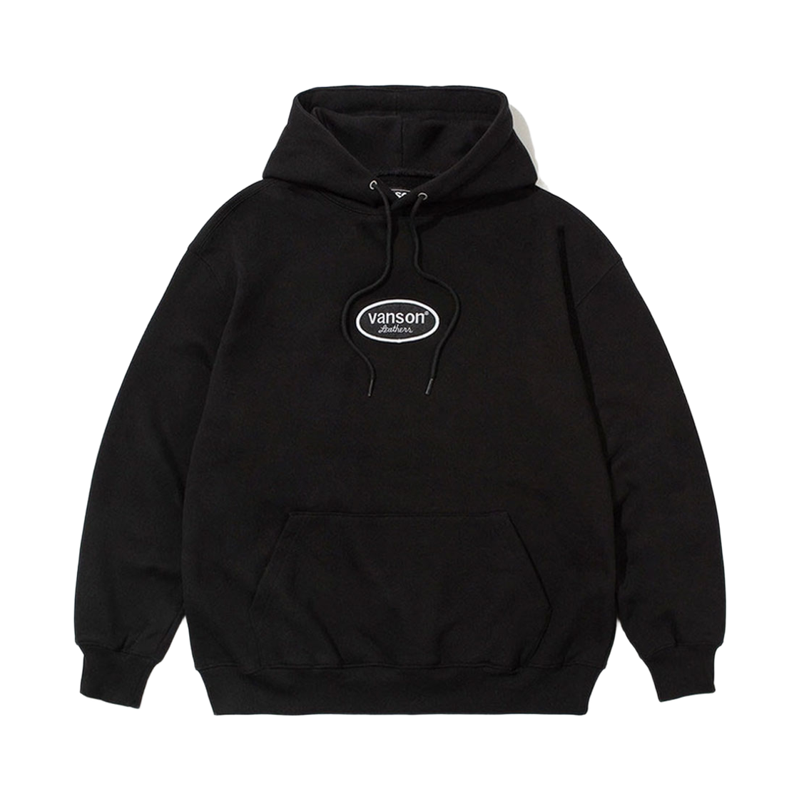 벤슨 레더 오발 로고 후디드 스웻셔츠 / 블랙(Vanson Leathers Oval Logo Hooded Sweatshirt / Black)