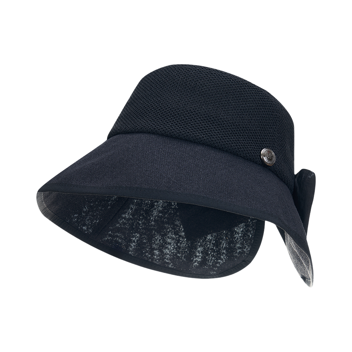 올인컴플리트 리본 페이퍼 와이드 버킷햇 블랙(Allincomplete Ribbon Paper Wide Bucket Hat Black)