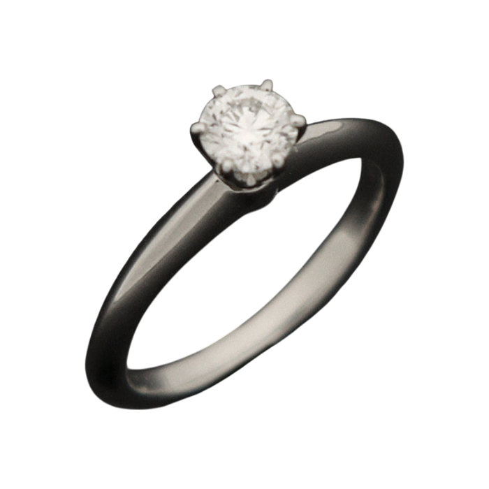 ITKCEFPMFHN9 Tiffany & Co. PT950 Platinum 0.30 Carat Diamond Tiffany Setting Wedding Ring