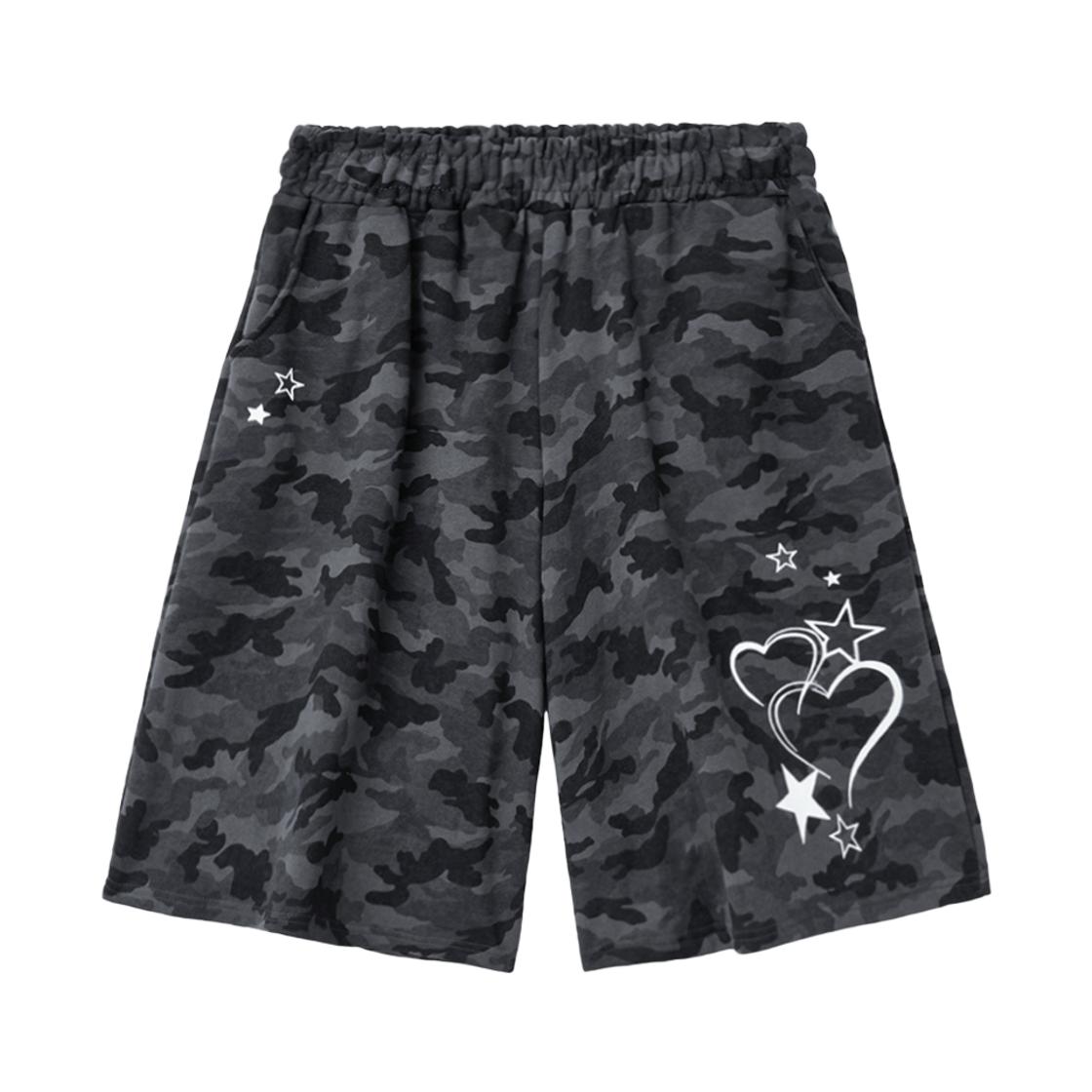 슬릭글로우 멀티 카모 버뮤다 스웨트 팬츠 차콜(SLEEKGLOW Multi Camouflage Bermuda Sweatpants Charcoal)