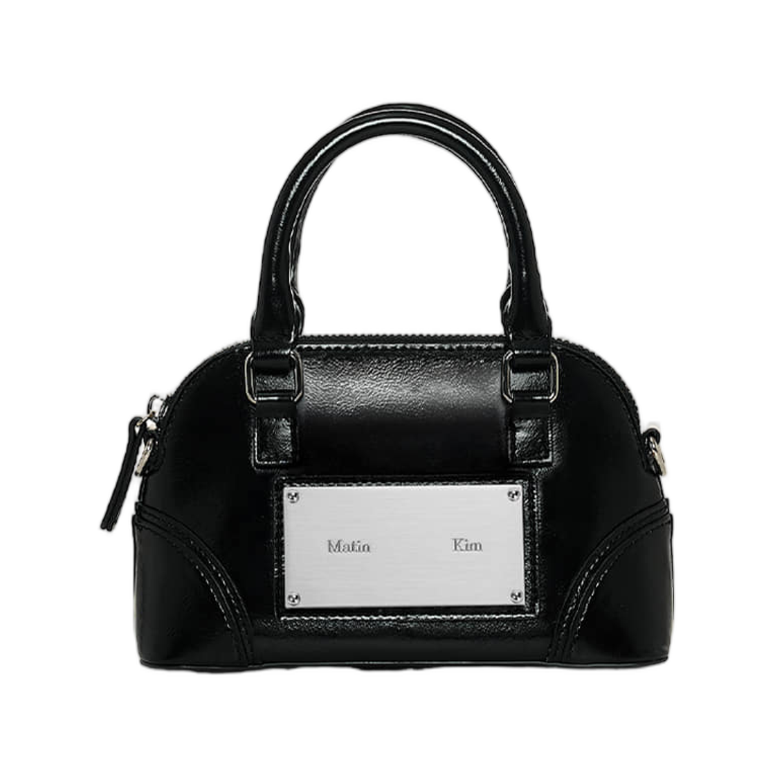 마뗑킴 커브 집 미니 백 블랙(Matin Kim Curve Zip Mini Bag In Black)