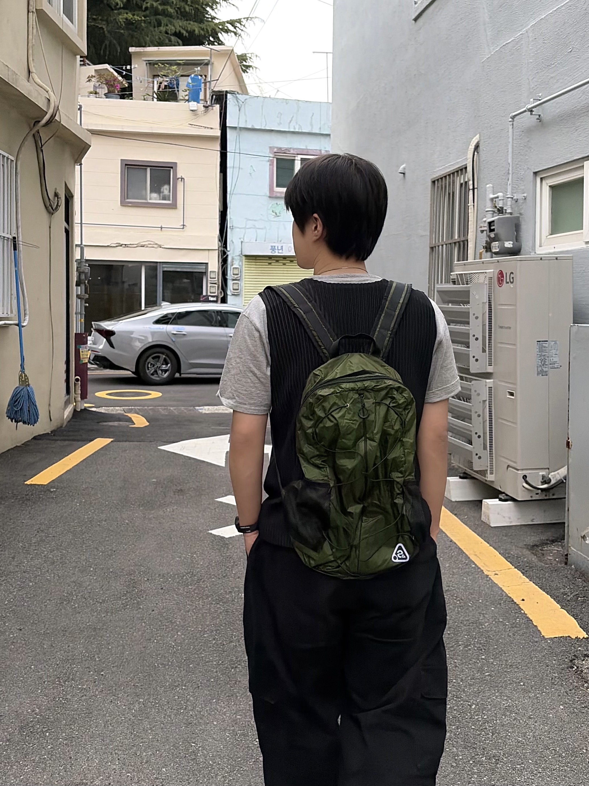 Heisan Packable Daypack Cordura - Avocado, noun Washed Cargo Pants Black 착용 스타일 - 3
