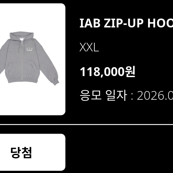 IAB Studio Zip-Up Hoodie Melange Gray - 26SS 착용 스타일