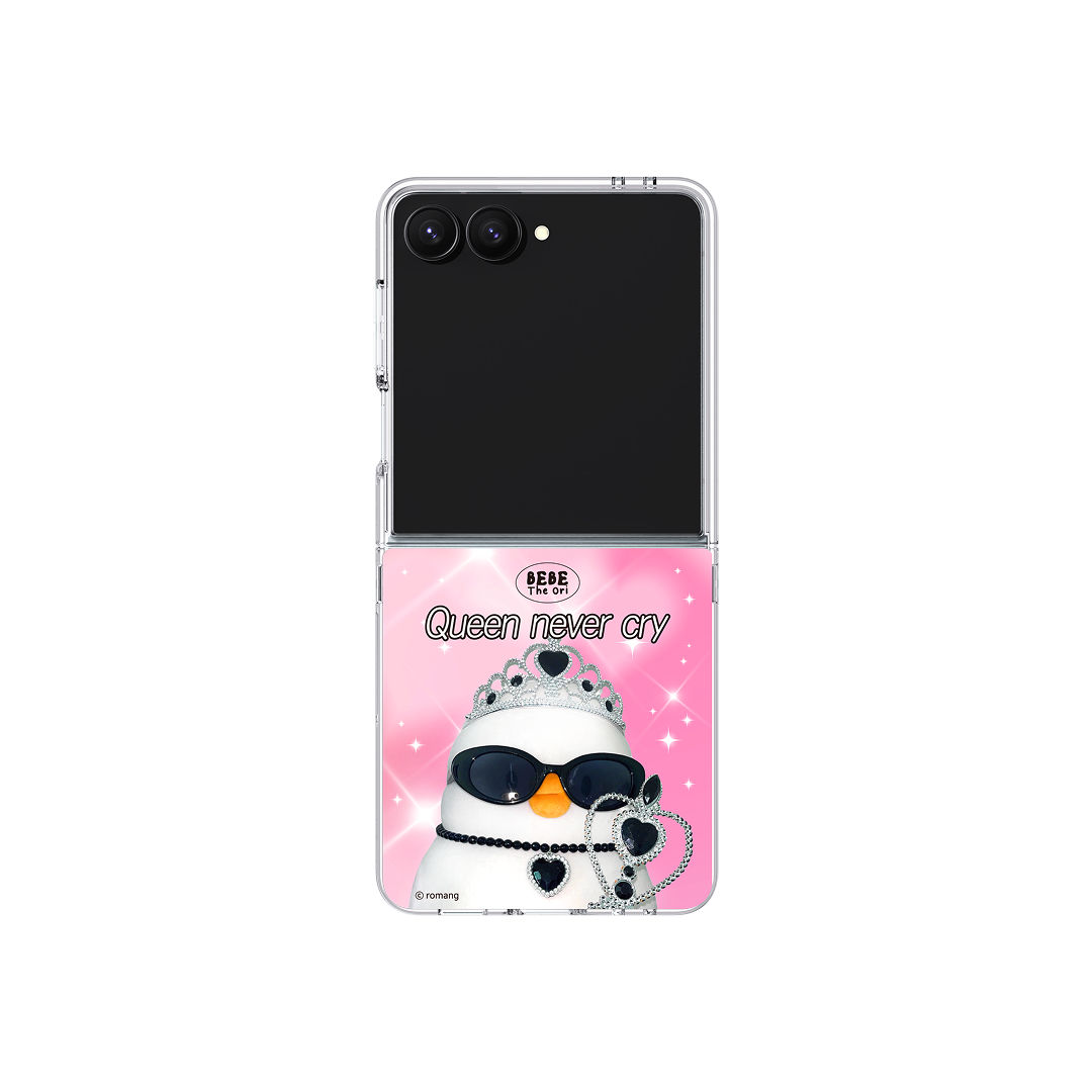 에스엘비에스 베베더오리 퀸 클리어 마그넷 케이스 for Galaxy Z Flip7(SLBS BEBE DE ORI Queen Clear Magnet Case for Galaxy Z Flip7)