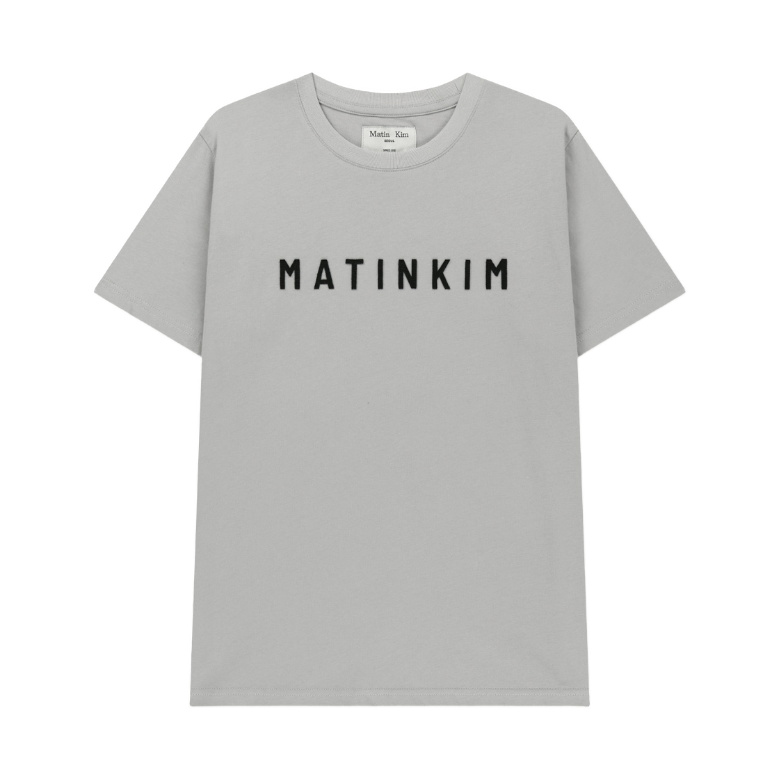 MK2634TS022MGY (W) Matin Kim Applique Felt Logo Top In Grey