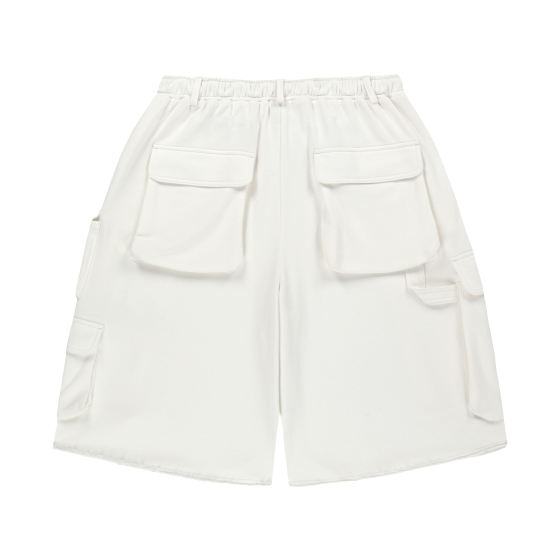 (W) 마뗑킴 테리 유틸리티 포켓 버뮤다 팬츠 화이트((W) Matin Kim Terry Utility Pocket Bermuda Pants In White) - 2