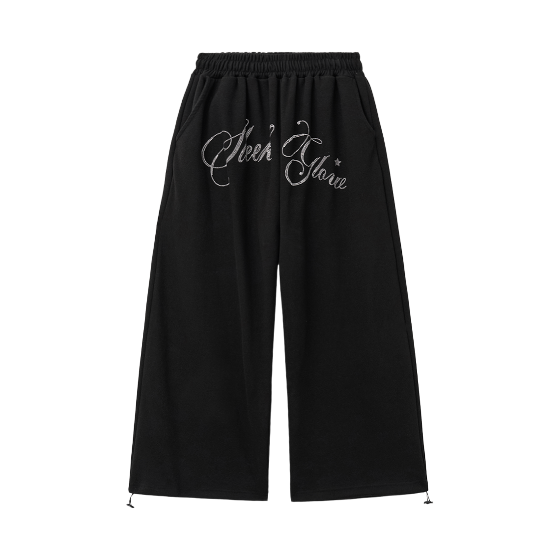 슬릭글로우 핫픽스 오버핏 스웨트 팬츠 블랙(SLEEKGLOW Hotfix Oversized Sweatpants Black)