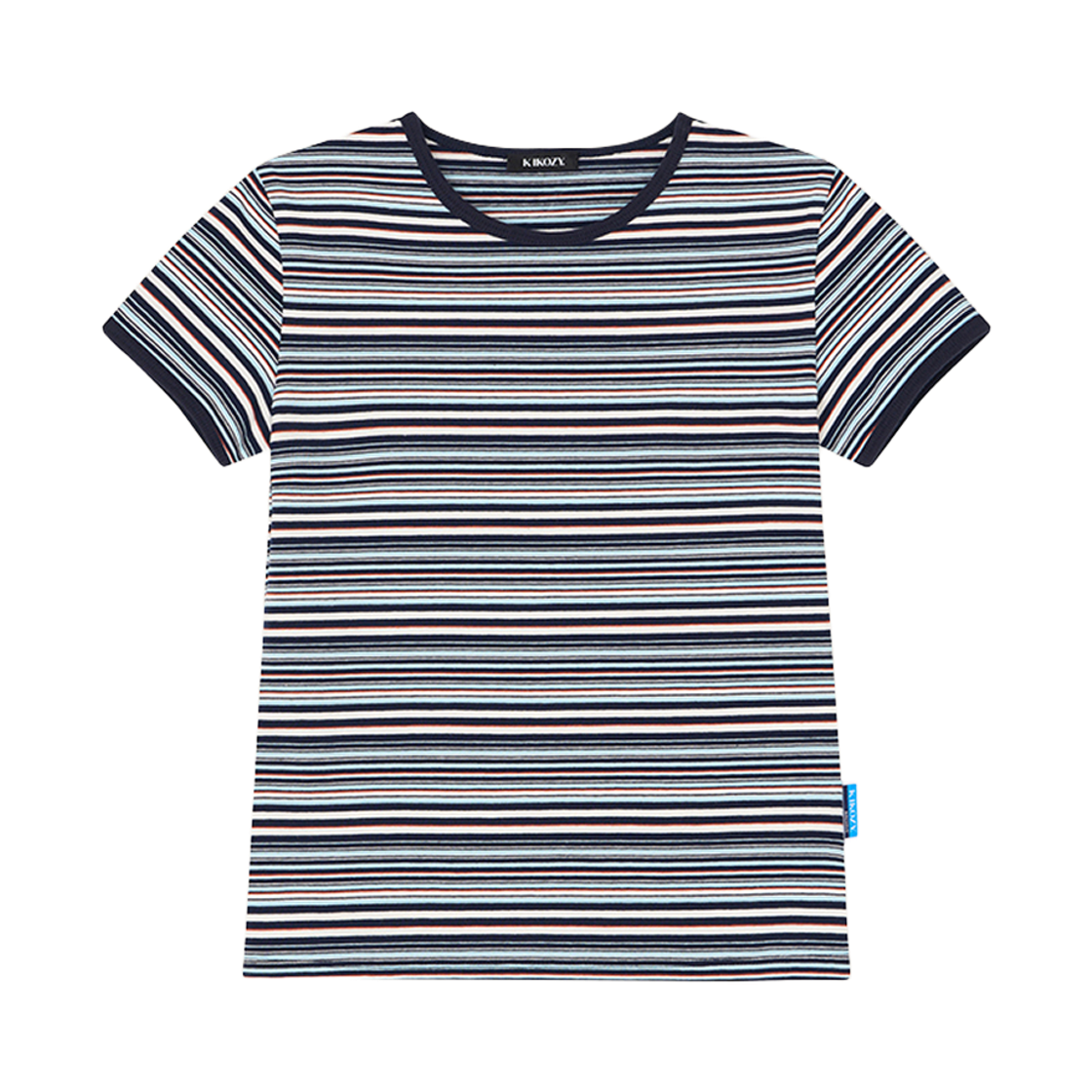 S32098 Kikozy Border1 T-shirt Blue