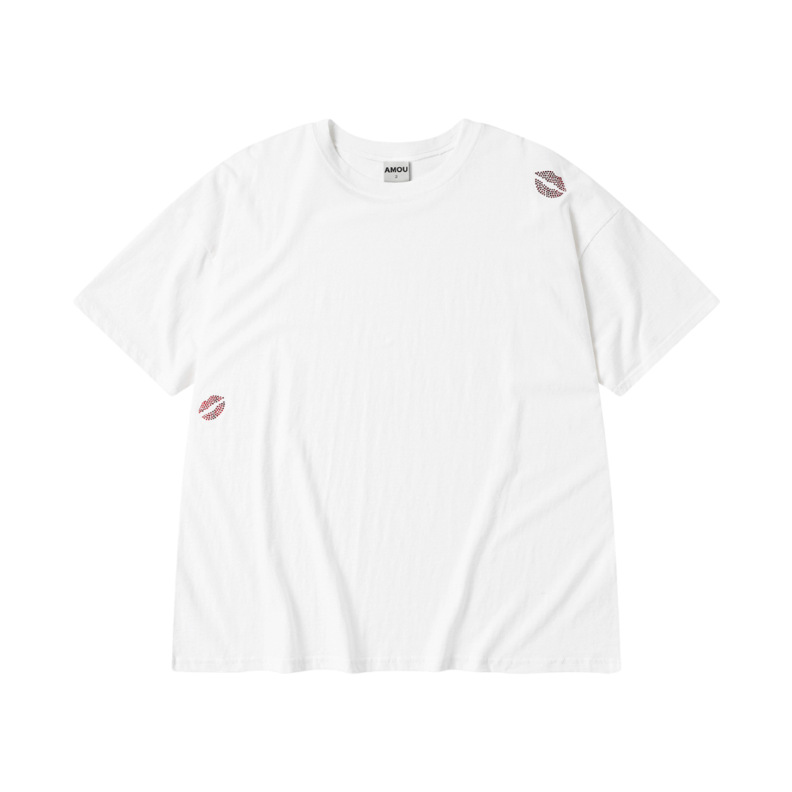 [KREAM 단독] 아모우 키스 마크 가먼트 티셔츠 화이트([KREAM 단독] AMOU Kiss Mark Garment T-Shirts White) - 1
