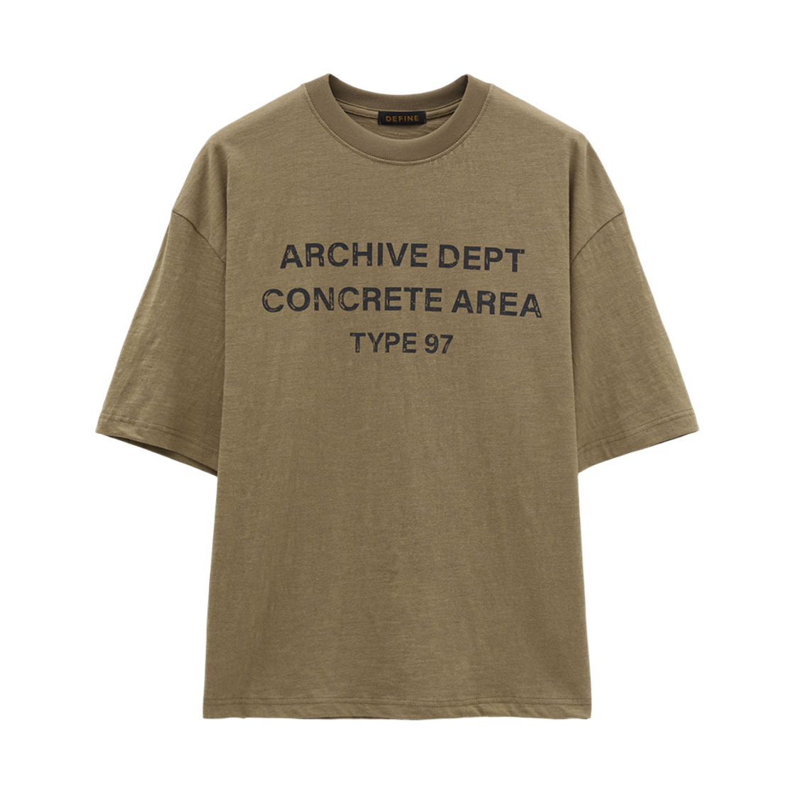 디파인 빈티지 아카이브 하프 티셔츠 데저트 브라운(DEFINE Vintage Archive Half T-Shirt Desert Brown)